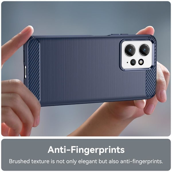 SKALO Xiaomi Redmi Note 12 4G Armor Carbon Iskunkestävä TPU suojakuori - Valitse väri Blue