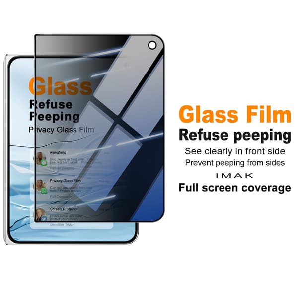IMAK Privacy Hærdet Glas til iPhone Duo - Sort Black