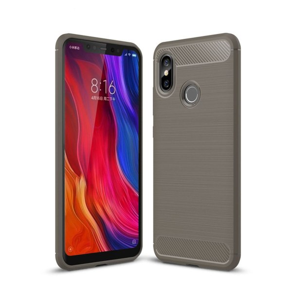 Stødsikker Armour Carbon TPU etui Xiaomi Mi 8 - flere farver Red