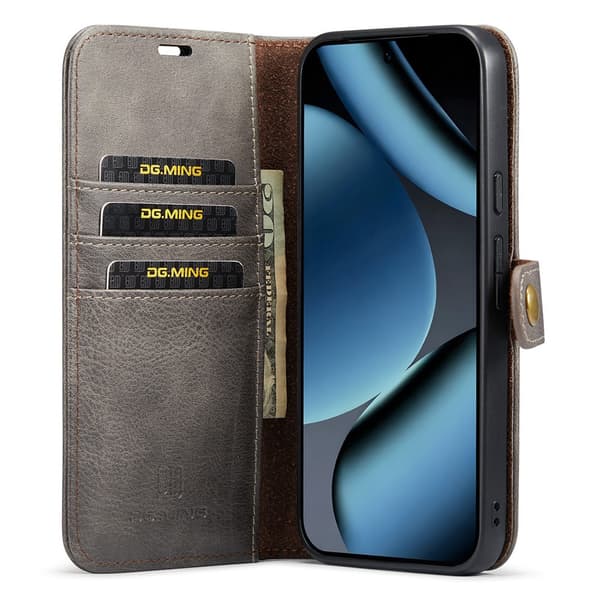 DG MING 2-i-1 Magnet Flip Cover til Google Pixel 11 - Grå Grey