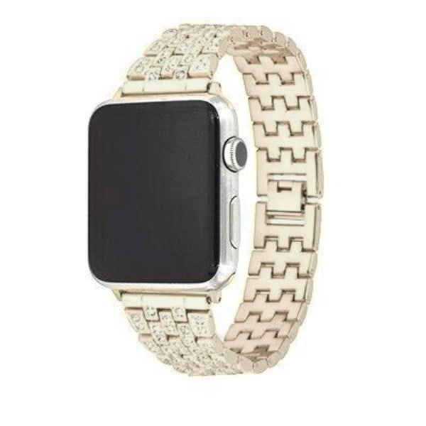 SKALO Link armbånd Bling Apple Watch 42/44/45/49mm - Vælg farve Gold