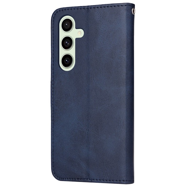 SKALO Samsung S24 FE PU-læder Pungetui - Vælg farve Blue