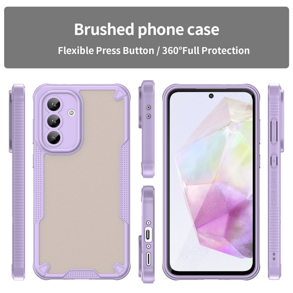 SKALO Samsung A56 5G Armor Hybrid Frosted Skal - Lila Lila