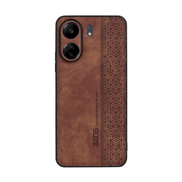SKALO Xiaomi Redmi 13C 4G AZNS PU læder Cover - Brun Brown
