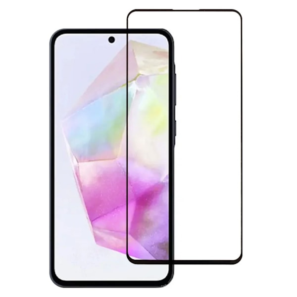 2-PACK SKALO Samsung A36 Heltäckande Skärmskydd Härdat Glas - Svart Svart