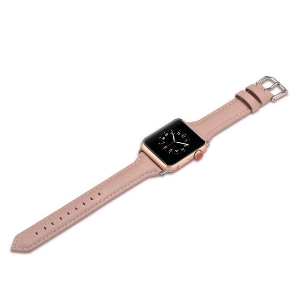 SKALO Smalt läderarmband Apple Watch 38/40/41mm - Fler färger Rosa
