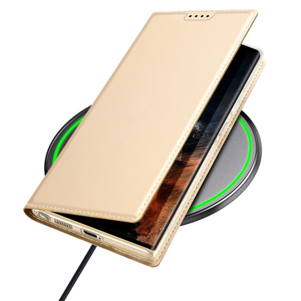 DUX DUCIS Samsung S23 Ultra Skin Pro Series Flip Cover - Guld Gold