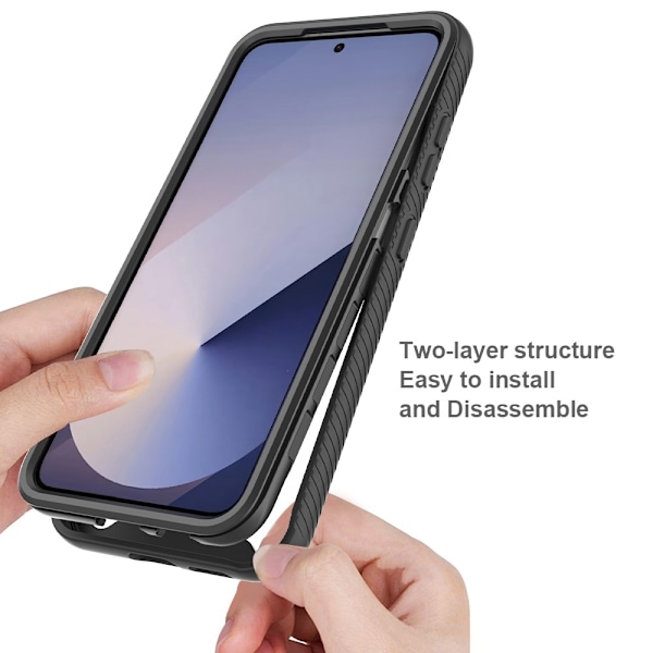 SKALO Samsung S25 Shockproof Clear Hybrid Skal - Lila Lila