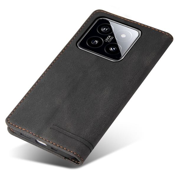 SKALO Xiaomi 14 5G GQ.UTROBE Pungetui i PU-læder - Sort Black