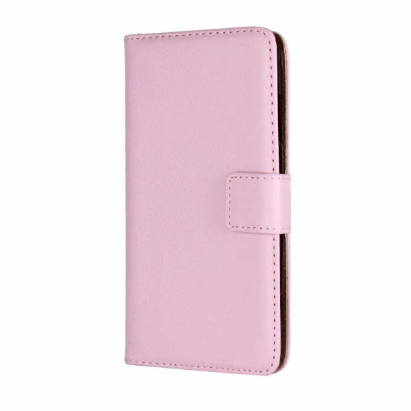 SKALO iPhone 14 Plus Flip Cover m. Pung i Ægte Læder - Vælg farv Light pink