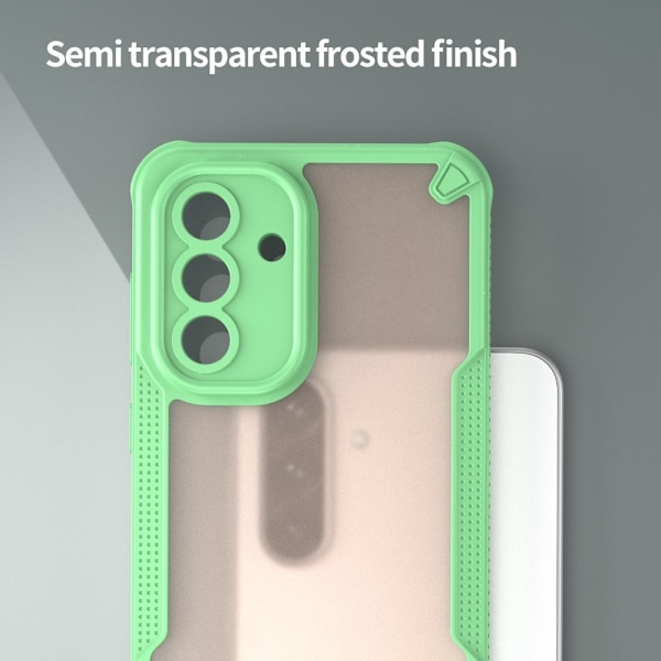 SKALO Samsung A56 5G Armor Hybrid Frosted Skal - Grön Grön