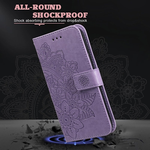SKALO Motorola Moto G15 Power Mandala Plånboksfodral - Lila Lila