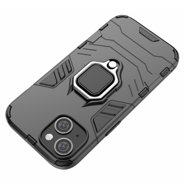 SKALO iPhone 15 Armor Hybridi metallirengas kuori - Musta Black