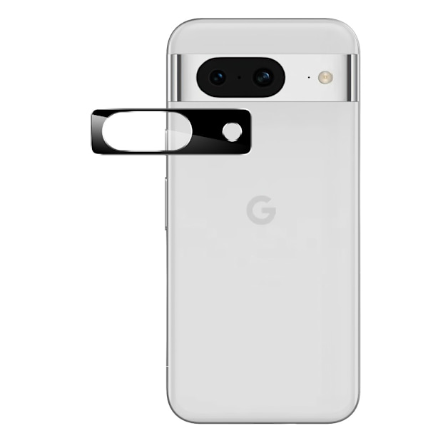 SKALO Google Pixel 8a 3D Linsskydd/Kameraskydd Härdat Glas - Svart Svart