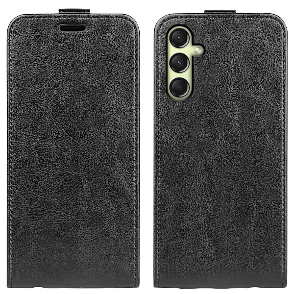 SKALO Samsung A16 Vertical Flip PU-Läder Plånboksfodral - Svart Svart