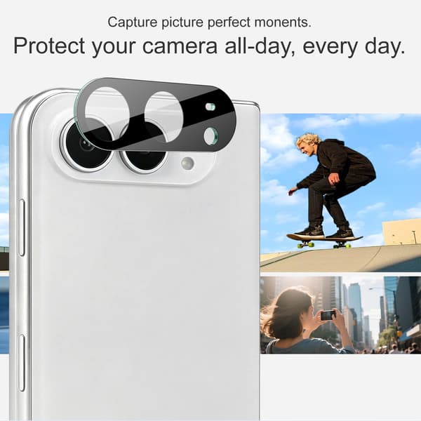 IMAK Kamerabeskyttelse af hærdet glas til iPhone Duo - Sort Black