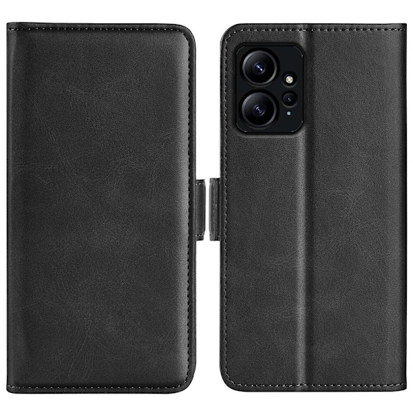 SKALO Xiaomi Redmi Note 12 4G Premium Wallet Flip Cover - Sort Black