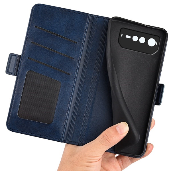 SKALO Asus ROG Phone 6/6Pro/6D/6D Ultimate 5G Premium Wallet Lom Blue