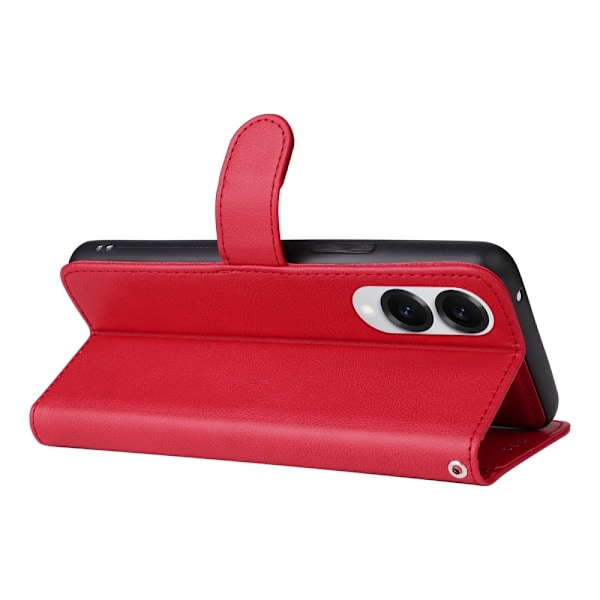 SKALO Samsung S25 Edge 2-i-1 Magnetisk Aftagelig Flip Cover - Rød Red