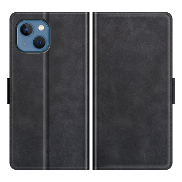 SKALO iPhone 13 Mini Premium Wallet Cover - Sort Black