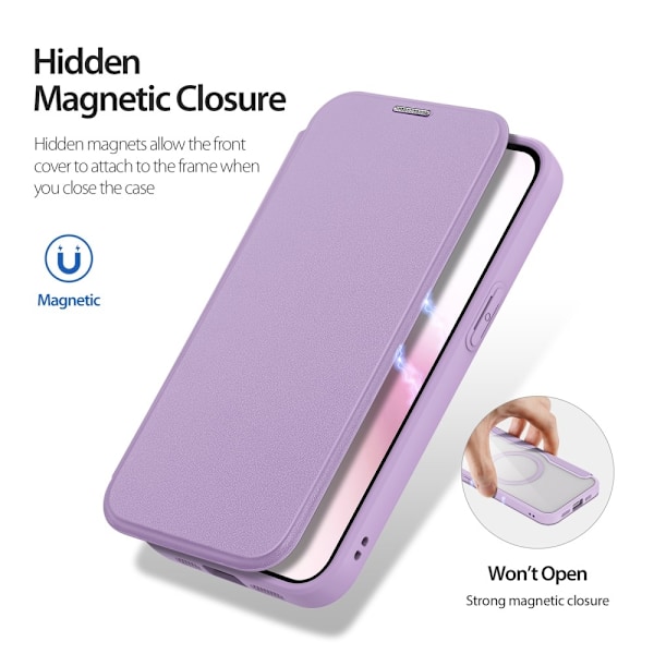 DUX DUCIS iPhone 16e Skin X Pro Flip Cover - Lilla Purple
