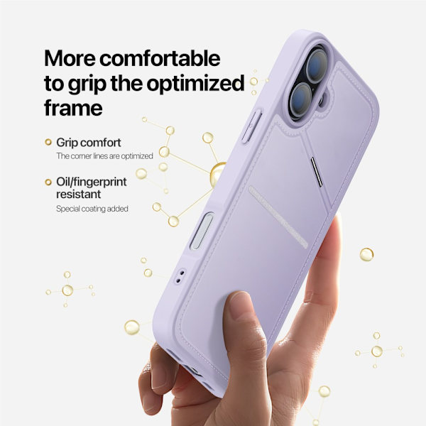 DUX DUCIS iPhone 16 Plus Rafi II Series Skal med Korthållare - Lila Lila