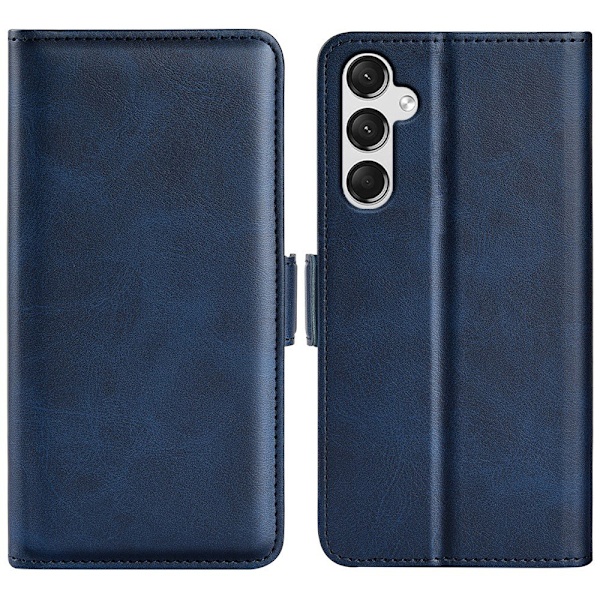 SKALO Samsung A25 5G Premium Wallet Lompakkokotelo - Sininen Blue