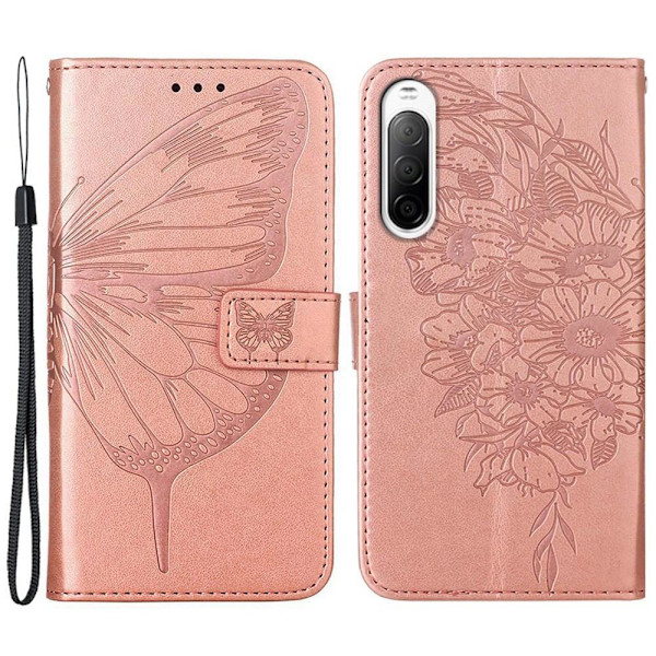 SKALO Sony Xperia 10 IV Mandala Flip Cover - Rosa guld Pink gold