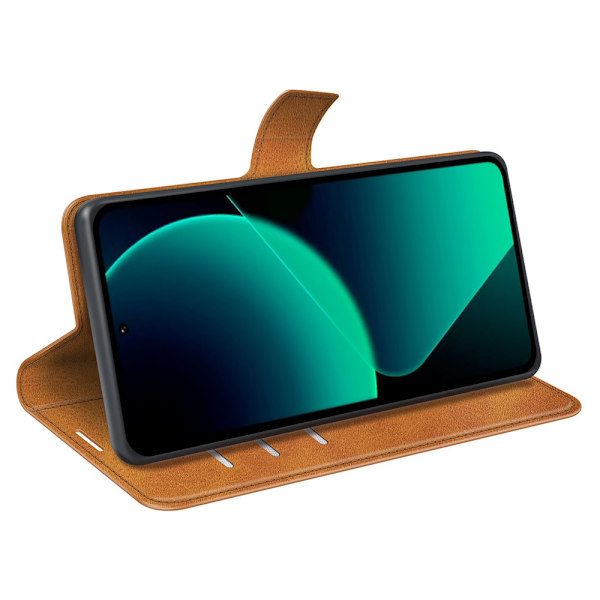 SKALO Xiaomi 13T/13T Pro Premium Plånboksfodral - Ljusbrun Ljusbrun