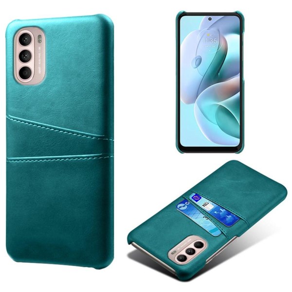 SKALO Moto G31 / G41 PU-læder kortholder cover - turkis Turquoise