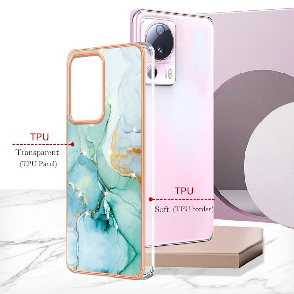 SKALO Xiaomi 13 Lite Marmor TPU-skal - Motiv 3 multifärg