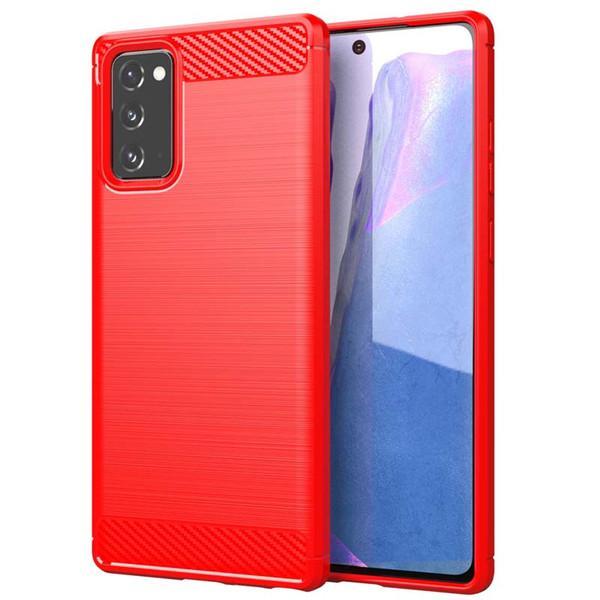 Iskunkestävä Armor Carbon TPU-kotelo Samsung Note 20 - lisää värejä Red