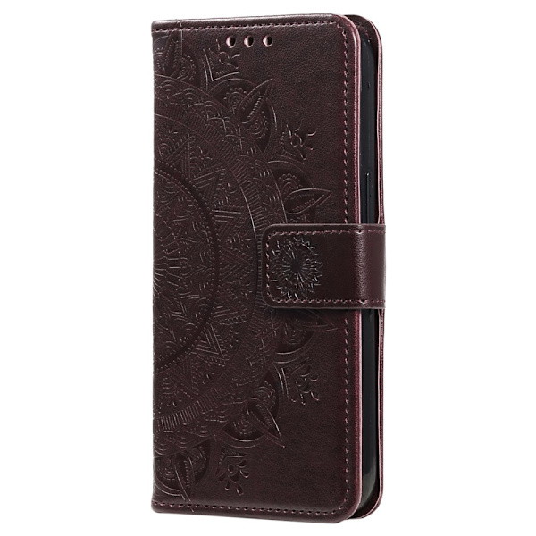 SKALO Sony Xperia 5 V Mandala lompakkokotelo - Ruskea Brown