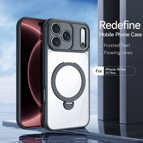 DUX DUCIS Aimo Series Kickstand Cover til iPhone 18 Pro - Sort Black