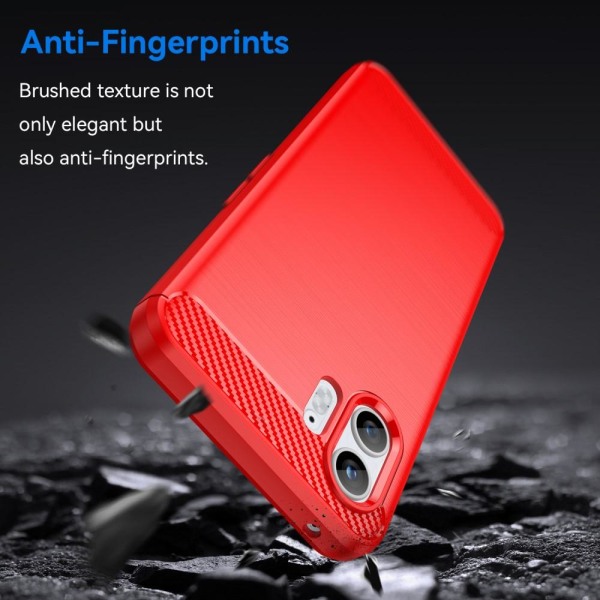 SKALO Nothing Phone (2) Armor Carbon Stødsikker TPU-cover - Vælg farve Red