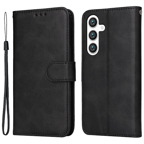 SKALO Samsung S24 PU-Läder Plånboksfodral - Fler färger Svart