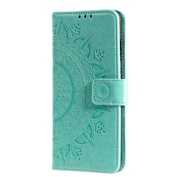 SKALO Motorola Moto G35 5G Mandala lompakkokotelo - Turkoosi Turquoise