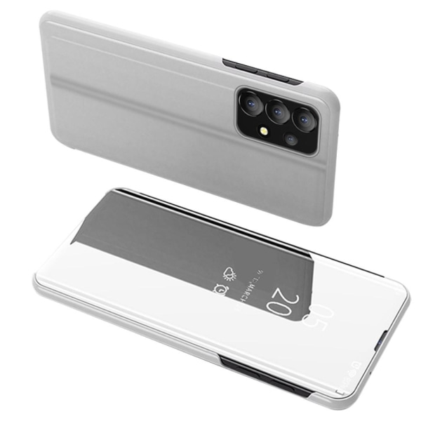 SKALO Samsung A13 4G Clear View Mirror Etui - Sølv Silver