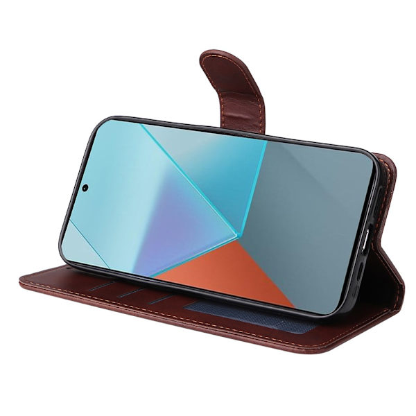 SKALO Xiaomi Redmi Note 13 Pro 5G PU-Läder Plånboksfodral - Fler färger Brun