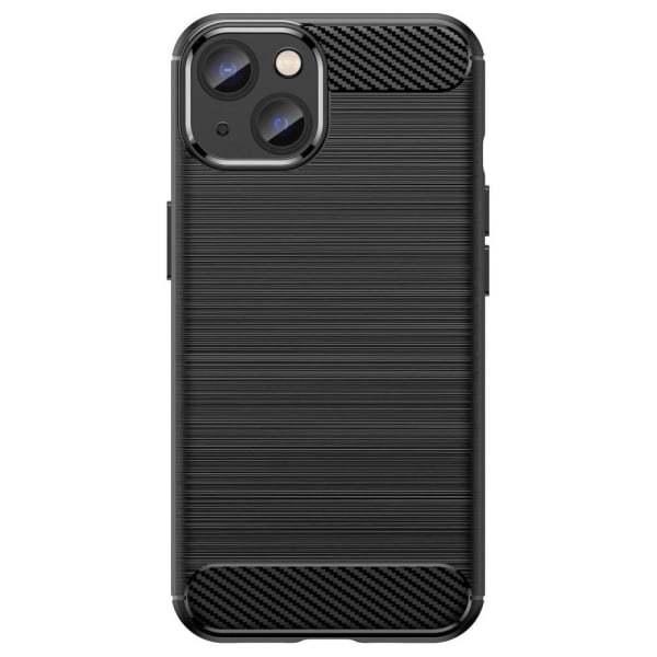 SKALO iPhone 14 Armor Carbon Iskunkestävä TPU suojakuori - Valit Black