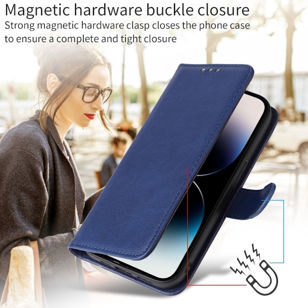 SKALO Samsung S25 Edge 2-i-1 Magnetisk Aftagelig Flip Cover - Blå Blue