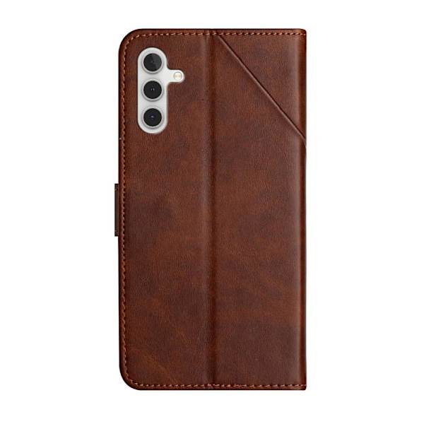 SKALO Samsung A34 5G Embossed Plånboksfodral i PU-Läder - Mörkbrun Mörkbrun