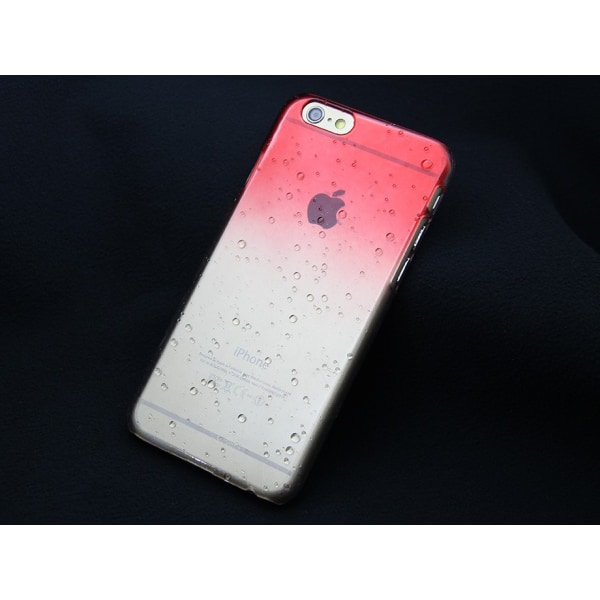 Gradient skal till iPhone 6/6S med vattendroppar - fler färger Röd