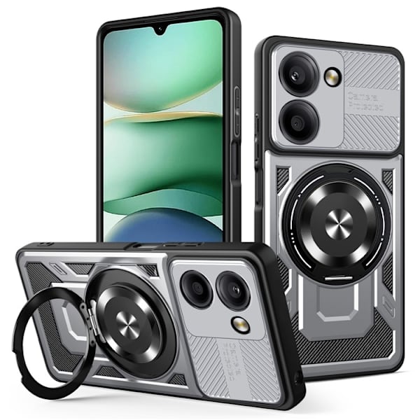 SKALO Xiaomi Redmi A5 4G Armor Hybrid Magnetring Skal - Grå grå