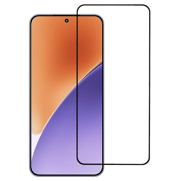 SKALO Samsung S25 Edge Kattava karkaistu lasi näytönsuoja - Musta Black