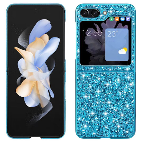 SKALO Samsung Z Flip6 Glitter TPU Skal - Blå Blå