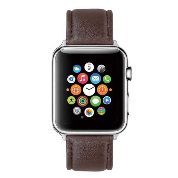 SKALO Læderrem Apple Watch 42/44/45/49mm - Vælg farve Brown