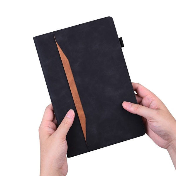 SKALO Samsung Tab A9+ PU-læder Flip Cover - Sort Black