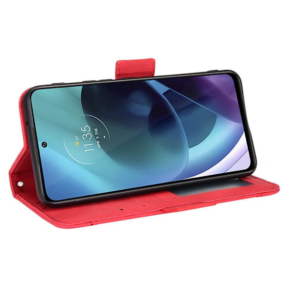 SKALO Moto G31 / G41 6-FACK Plånboksfodral - Röd Red