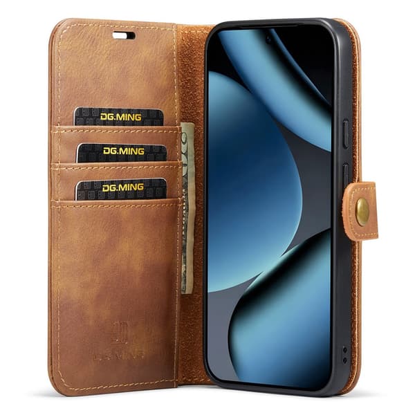 DG MING 2-i-1 Magnet Plånboksfodral för Google Pixel 11 Pro - Brun Brun